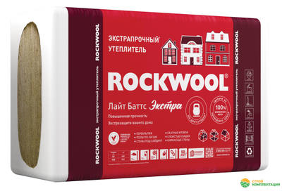 Утеплитель ROCKWOOL ЛАЙТ БАТТС ЭКСТРА 1000х600х50 мм (8 шт; 0,24 куб.м.)