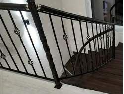 Кованые перила для лестниц фото-Арт 09