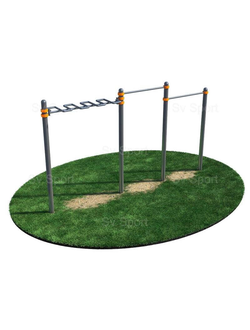 Спортивный комплекс Sv Sport Workout двойной турник с рукоходом змейка ВОРК67