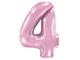 Фольгированная цифра - Розовая матовая