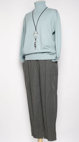 Брюки Бохо вельветовые "БАНАНЫ" графит р.48-54