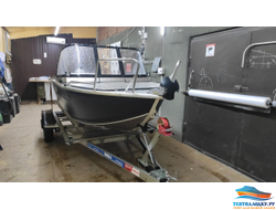 ТЕНТ НА ЛОДКУ ТРИЕРА 390 (фиш) с леерами на носу