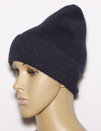 Шапка женская "Мелкая резинка одинарная" 965 оранжевая, салатная, чёрная, лимон, св.бежевая, красная, жёлтая, пудра