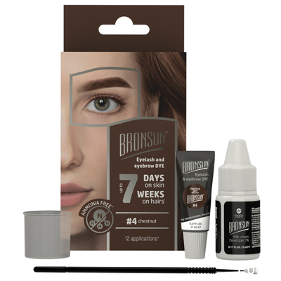 BRONSUN Набор для домашнего окрашивания BR-2007, цвет каштан №4