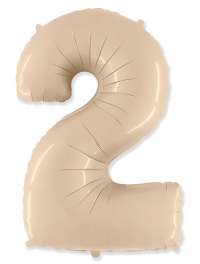 Фольгированная цифра - "Кремовая"