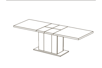 Стол прямоугольный раздвижной (1|2 вставки)