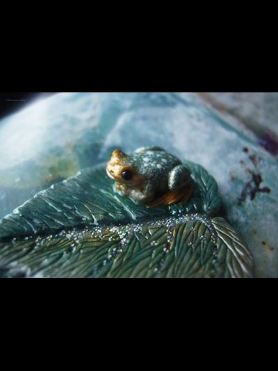 Брошь с лягушкой "Принцесса с окраин Ранней Осени"