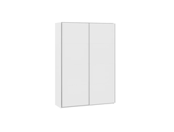 Шкаф-купе 2-х дверный «Траст» 1600 Белый снег, Стекло Белый Глянец/Стекло Белый Глянец