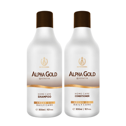 Домашний уход после кератинового выпрямления Alpha Gold Daily Care 300/300 мл.