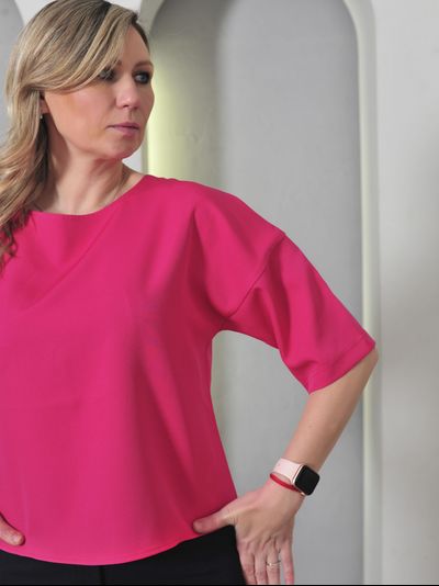 Блузка: 694-1023-роз