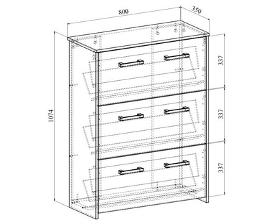 Прихожая АГАТА - Шкаф под обувь АТ-1