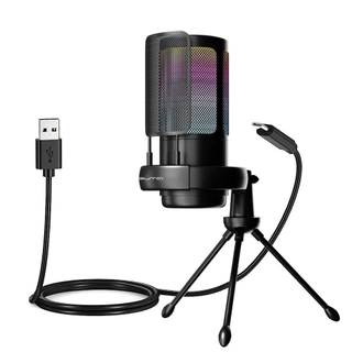 Конденсаторный проводной микрофон Орбита OT-ERM16 RGB (USB - Type-C подключение )