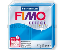 полимерная глина Fimo effect, цвет-translucent blue 8020-374 (полупрозрачный синий), вес-57 гр