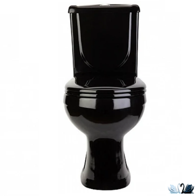 Унитаз с бачком Оскольская керамика Ирида, черный, Стандарт (сиденье арматура УКЛАД)