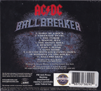 AC/DC - Ballbreaker CD купить в интернет-магазине CD и LP "Музыкальный прилавок" в Липецке