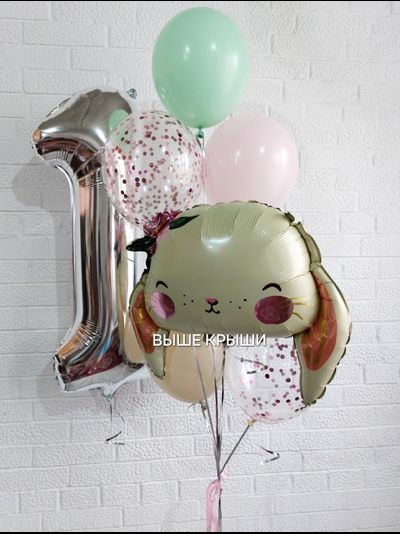 Сет "Заюша" (7 шариков + 1 цифра)