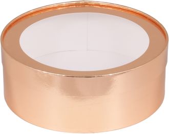 Коробка круглая для зефира, печенья с/о (золото), Д200*70мм