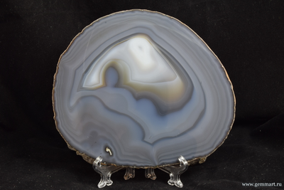 Агат - полированный спил 142*122*6мм