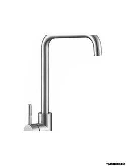 Смеситель для кухни MELANA F8116 нерж.сталь, однорычажный, сатин, высокий излив