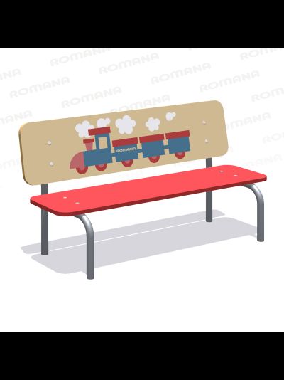 Скамья детская "Поезд день" Romana 302.09.00 (фанера)