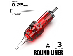 3 RL/0,25mm - Round Liner X-Taper "CNC"