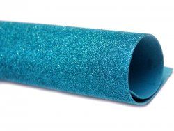 Фоамиран глитерный, толщина 2 мм,  20*30 см, цвет светло синий (№9)