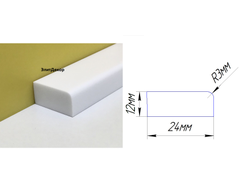 Акриловый плинтус бордюр на ванну Суперплинтус- СП010 (12х12х1800)