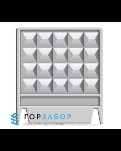 Бетонный забор ПО-2м с фартуком с монтажом под ключ