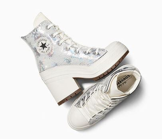 Converse Chuck 70 De Luxe Heel Metallic Silver