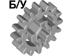 ! Б/У - Technic, Gear 16 Tooth - Axle Hole with Closed Sides, Light Bluish Gray (94925 / 4640536) - Б/У