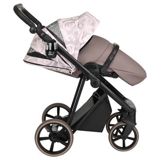 Коляска 3в1 Roan Sol Flowers Powder/Rose gold (руч.Коричневый)