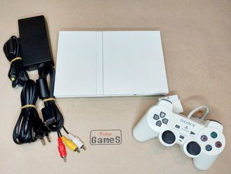 PlayStation 2 Slim scph-75000 CW Ceramic White (Белая) Modbo 5.0 чип