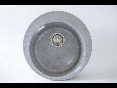 Мойка каменная круглая SimGran S-1 490х390х185 Черный