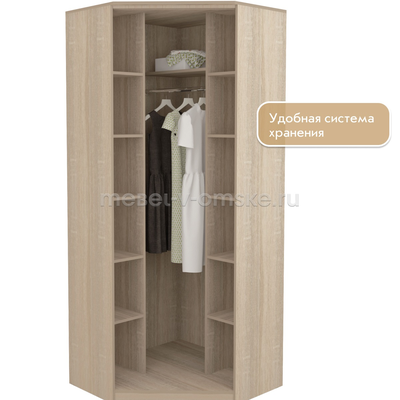 Шкаф Фиери угловой с зеркалом