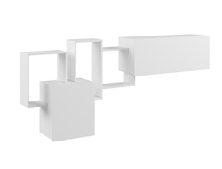 ПОЛКА НАВЕСНАЯ "МАДЕРА" (белый), 2400*900*300