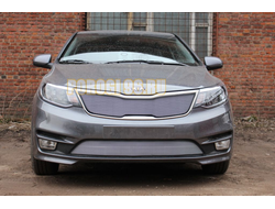 Защита радиатора KIA RIO 2015-2017 HB chrome низ