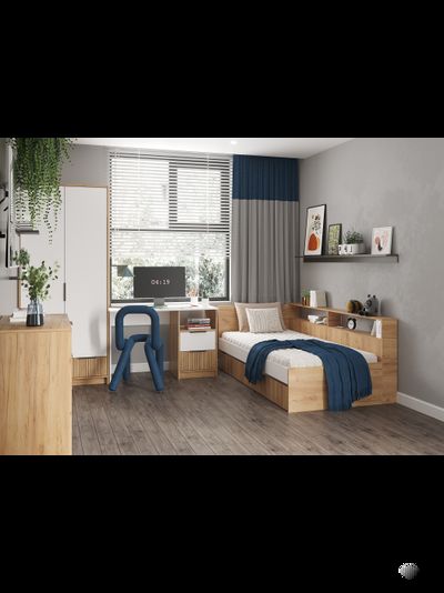 ИВИС Стол письменный СП-001 Дуб Крафт золотой / Белый