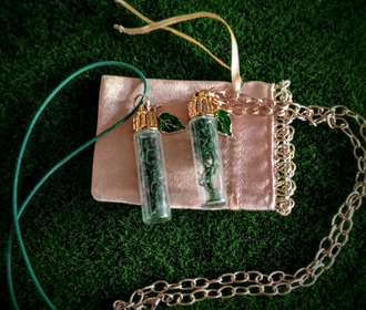 Green witch" кулон со мхом