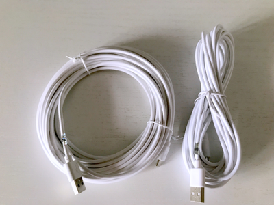 Кабель для питания Wi-Fi видеокамер USB - Micro-USB, длина 3 м.