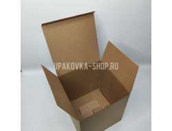 Коробка с откидной крышкой 235*235*250 мм БУРЫЙ