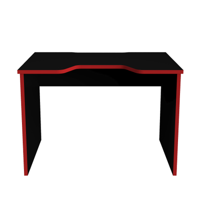 Стол геймерский С-241 черный шагрень/красный