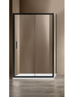 Душевой уголок Garda VSR-1G8012CLB, 1200*800, черный, стекло прозрачное