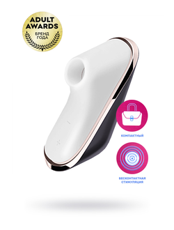 J2018-TR ВАКУУМ-ВОЛНОВОЙ БЕСКОНТАКТНЫЙ СТИМУЛЯТОР КЛИТОРА SATISFYER PRO TRAVELER, СИЛИКОН, ЧЁРНЫЙ, 9,5 СМ.