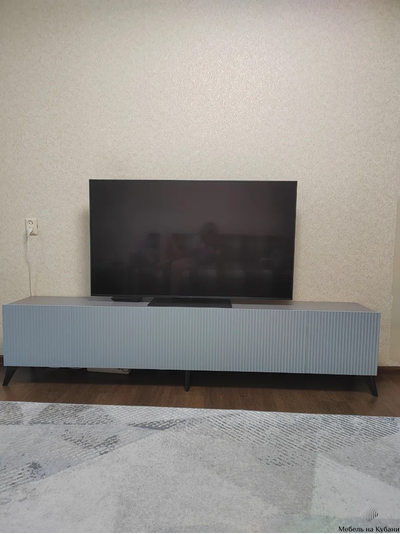 Сканди тумба под ТВ Серый Шифер/Грин Грей Софт