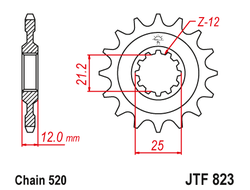 Звезда ведущая JT JTF823.14 (JTF823-14) (F823-14)