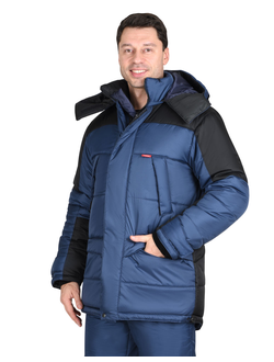 Куртка утепленная ЕВРОПА цв. синий с черным