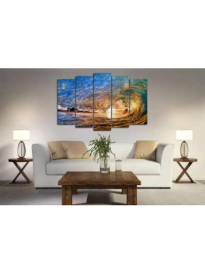 Модульная картина "Яркие волны"