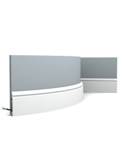 Плинтус ORAC Decor SX173, дюрополимерный, влагостойкий, ударопрочный, под покраску, длина 2 метра