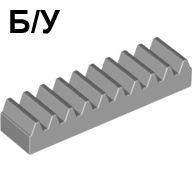 ! Б/У - Technic, Gear Rack 1 x 4, Light Bluish Gray (3743 / 4211450 / 6457283) - Б/У