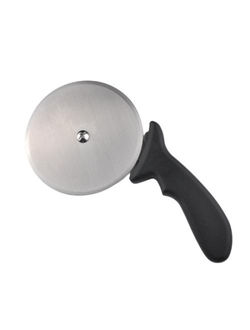 Нож для пиццы d=12,5 см. с чёрной пластиковой ручкой, нержавеющая сталь